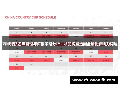 西甲球队名声管理与传播策略分析：从品牌塑造到全球化影响力构建
